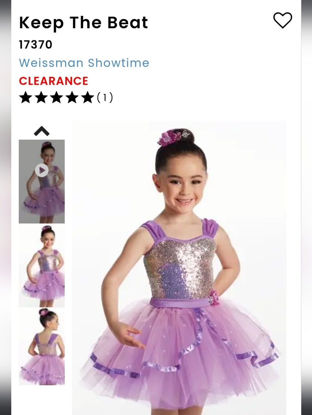 Weissman Keep The Beat 17370 Purple Pink Sequin Tulle Ballet Costume Dance SC*